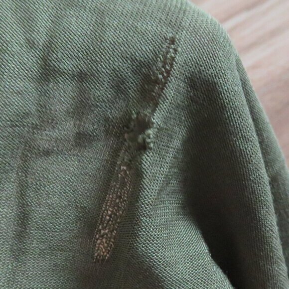 BARBARA BUI 100% Lyocell Draped Ruched Stretch Dress in Khaki Green - Size L - Picture 13 of 13